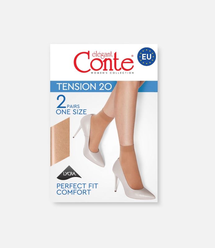 Жіночі шкарпетки TENSION 20 (2 пари), р.23-25, Shade