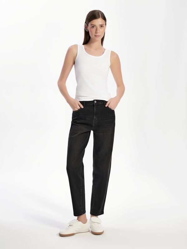 Брюки джинсові жіночі CON-832, р.170-94, washed black