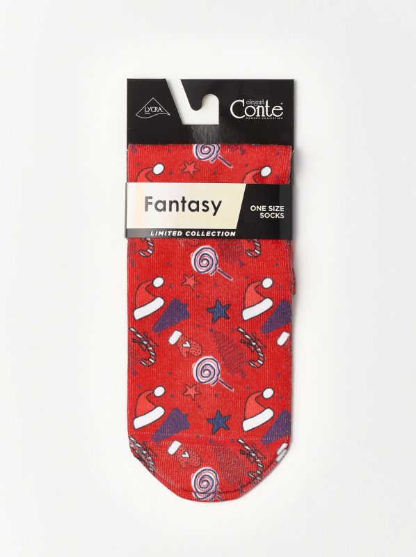 Жіночі шкарпетки бавовняні CE FANTASY (короткі) 21С-112СП, р.23-25, 502 червоний