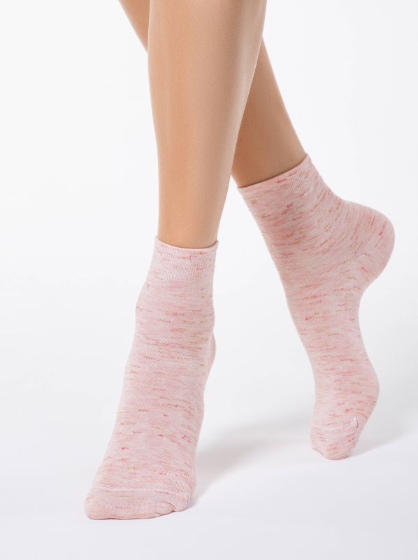 Жіночі шкарпетки віскозні COMFORT (меланж) 14С-115СП, р.25, 000 світло-рожевий