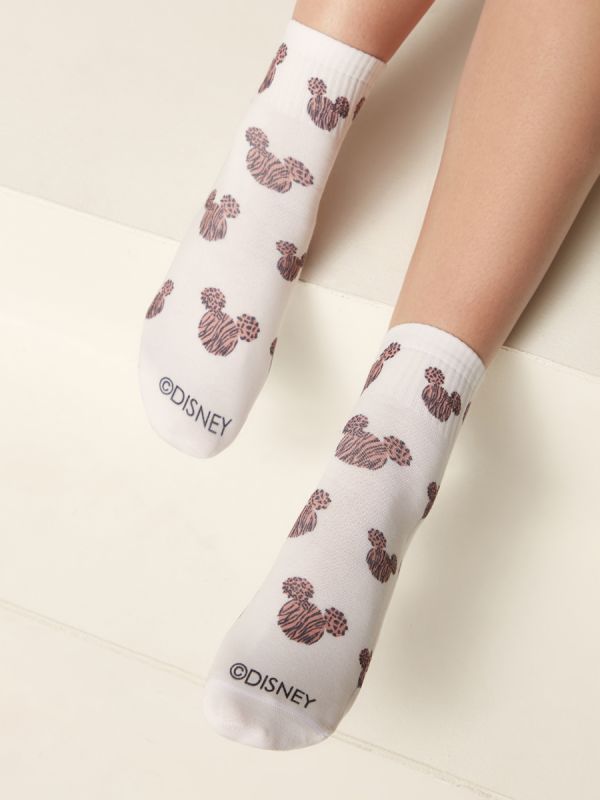 Жіночі шкарпетки бавовняні CE DISNEY (короткі) 21С-112СПМ, р.23-25, 347 білий