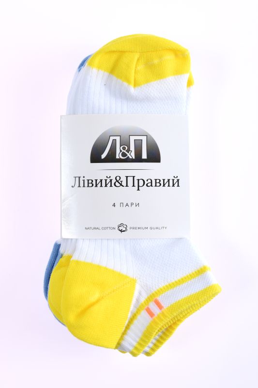 Набір шкарпеток жін. Л&П 120/4 пари (короткі), р.36-40, 03 білий/б.бузковий