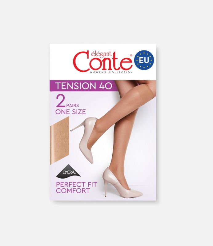 НапівПанчохи жіночі TENSION 40 (2 пари), р.23-25, Shade