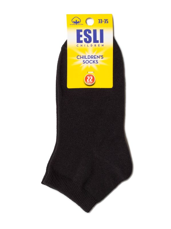 Шкарпетки дитячі E (короткі) 19С-143СПЕ, р.22, 000 чорний