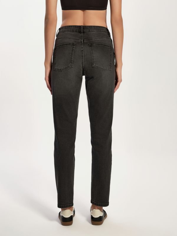 Брюки джинсові жіночі CON-828, р.170-98, washed black