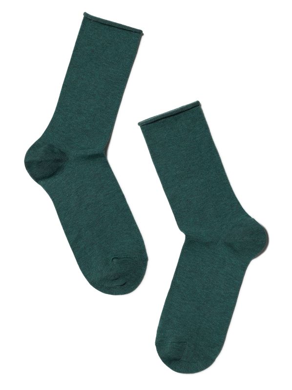 Жіночі шкарпетки бавовняні LEV L0248S (без резинки), р.25, 000 dark turquoise
