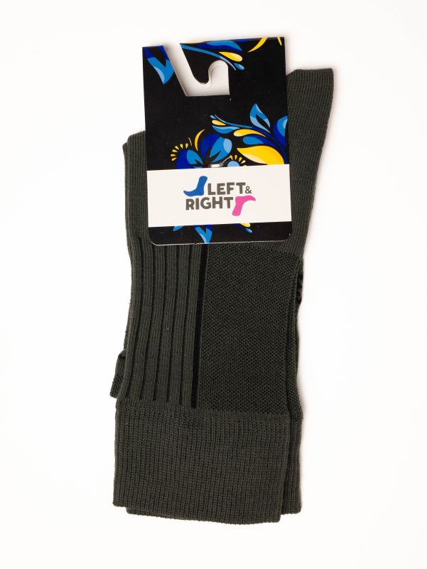 Шкарпетки чоловічі L&R 250, р.27-29, 00 хакі