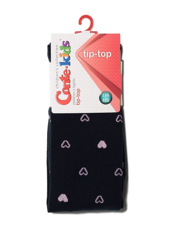 Колготки дитячі TIP-TOP, р.140-146, 466 чорний-сірий