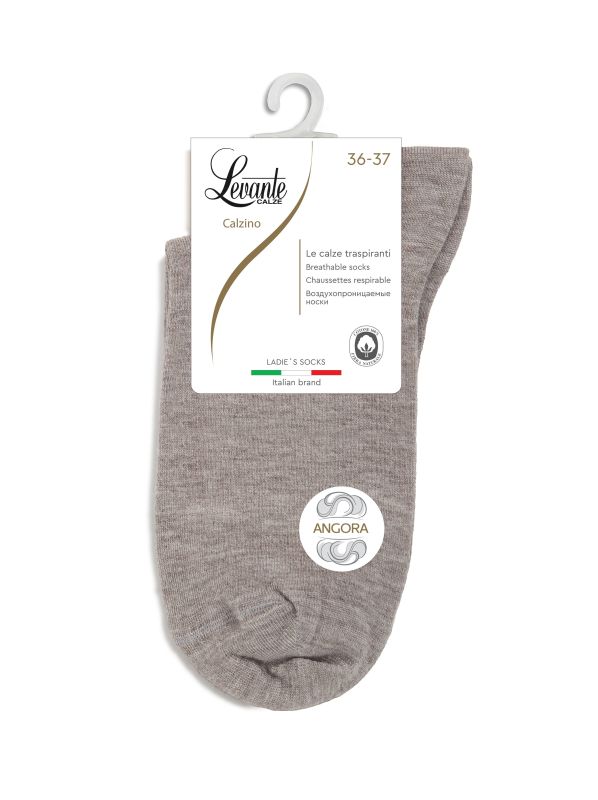 Жіночі шкарпетки віскозні LEV L0225S (ангора), р.25, 000 grey-beige