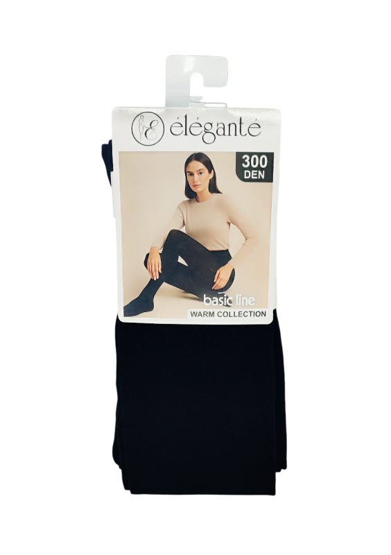 Колготки жіночі бавовняні EL BASIC LINE 300, р.6, Nero
