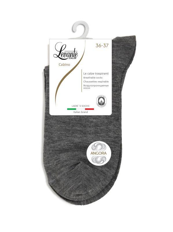Жіночі шкарпетки віскозні LEV L0225S (ангора), р.25, 000 grey-beige