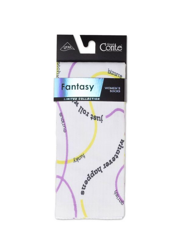 Жіночі шкарпетки бавовняні CE FANTASY 19С-236СП, р.23-25, 322 білий