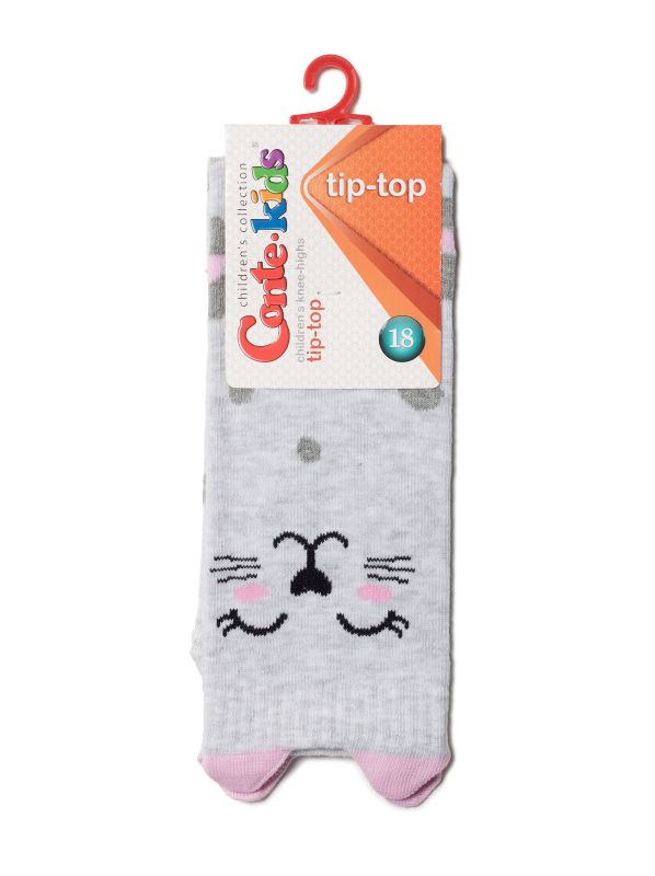 Напівпанчохи дитячі CK TIP-TOP (мордочки) 19С-141СП, р.22, 054 попелясто-рожевий