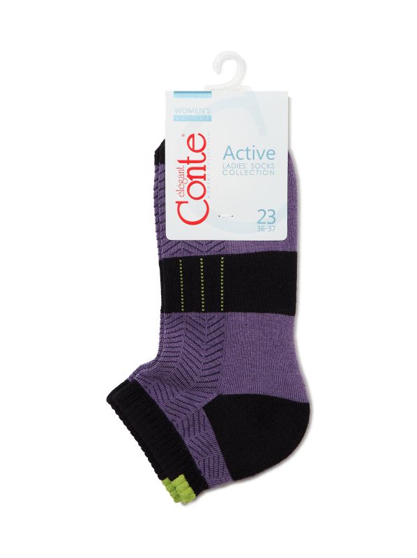 Жіночі шкарпетки бавовняні ACTIVE (короткі, махр. стопа) 16С-92СП, р.25, 092 фіолетовий