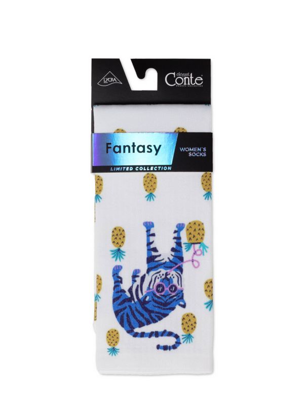 Жіночі шкарпетки бавовняні CE FANTASY 19С-236СП, р.23-25, 322 білий