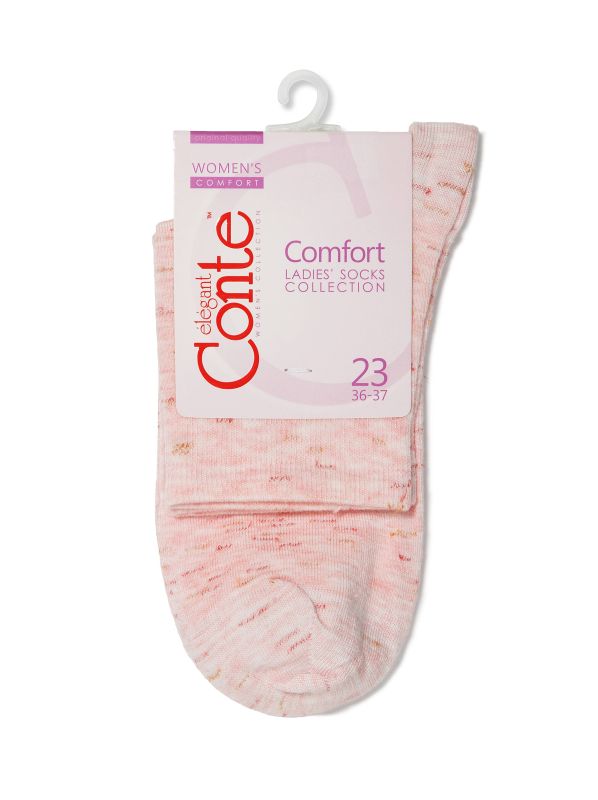 Жіночі шкарпетки віскозні COMFORT (меланж) 14С-115СП, р.25, 000 світло-рожевий