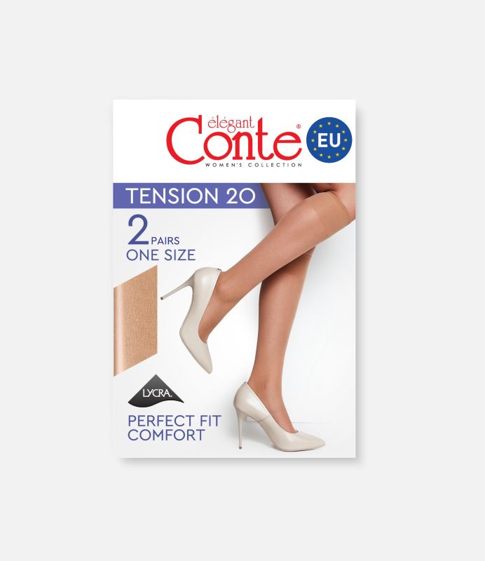 НапівПанчохи жіночі TENSION 20 (2 пари), р.23-25, Shade