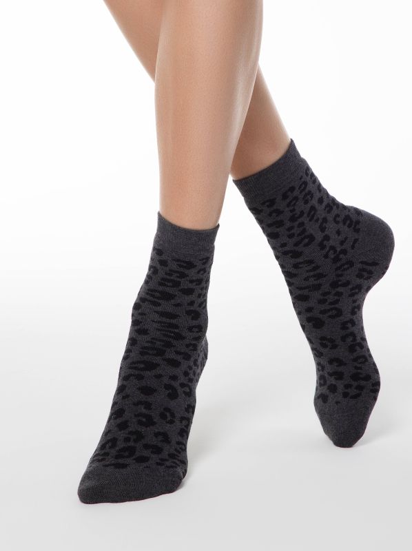 Жіночі шкарпетки бавовняні COMFORT (махрові) 17С-64СП, р.25, 118 темно-сірий