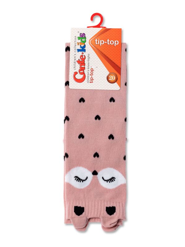 Напівпанчохи дитячі CK TIP-TOP (мордочки) 19С-141СП, р.22, 054 попелясто-рожевий